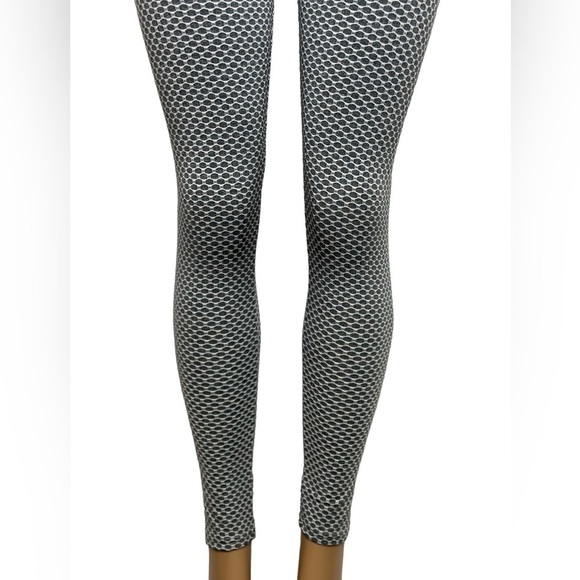 Grey High Waisted Spandex Yoga Leggings - Picture 10 of 16